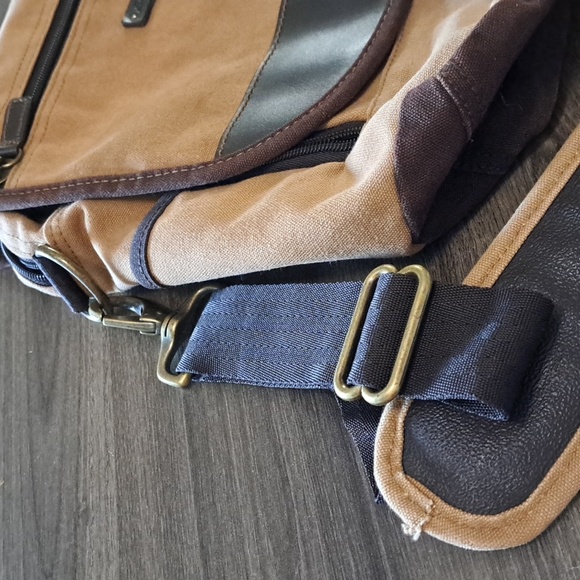 Eddie Bauer Vintage Canvas Adventurer Field Messenger Bag - Picture 12 of 14